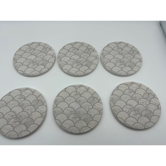 Stone Coasters with Holder - 6 coasters - NIB - Picture 3 of 7